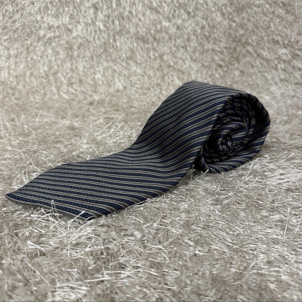 Ermenegildo Zegna Premium Mens Silk Blue Tie